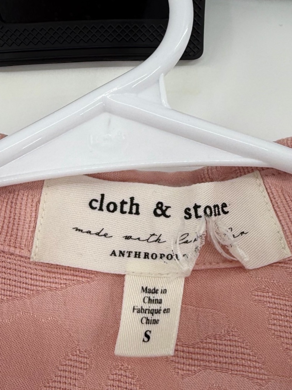 Cloth & Stone Joanie tie front button-down  pink top small - Picture 3 of 4